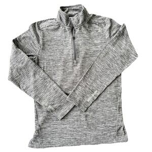 Reebok Pullover Mens Medium Gray Quarter‎ Zip Thermal Running